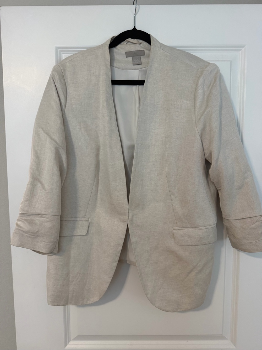 H&M Light Beige Open-Front Women's Blazer